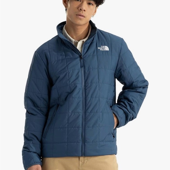 The North Face Blue Puffer Jacket with Quilted Design - Picture 1 of 5